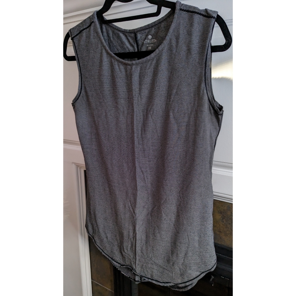 Athleta micro-stripe muscle tank